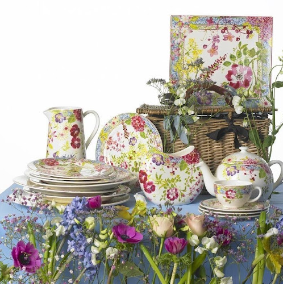 GIEN - Plateau acrylique grand modèle "Millefleurs"