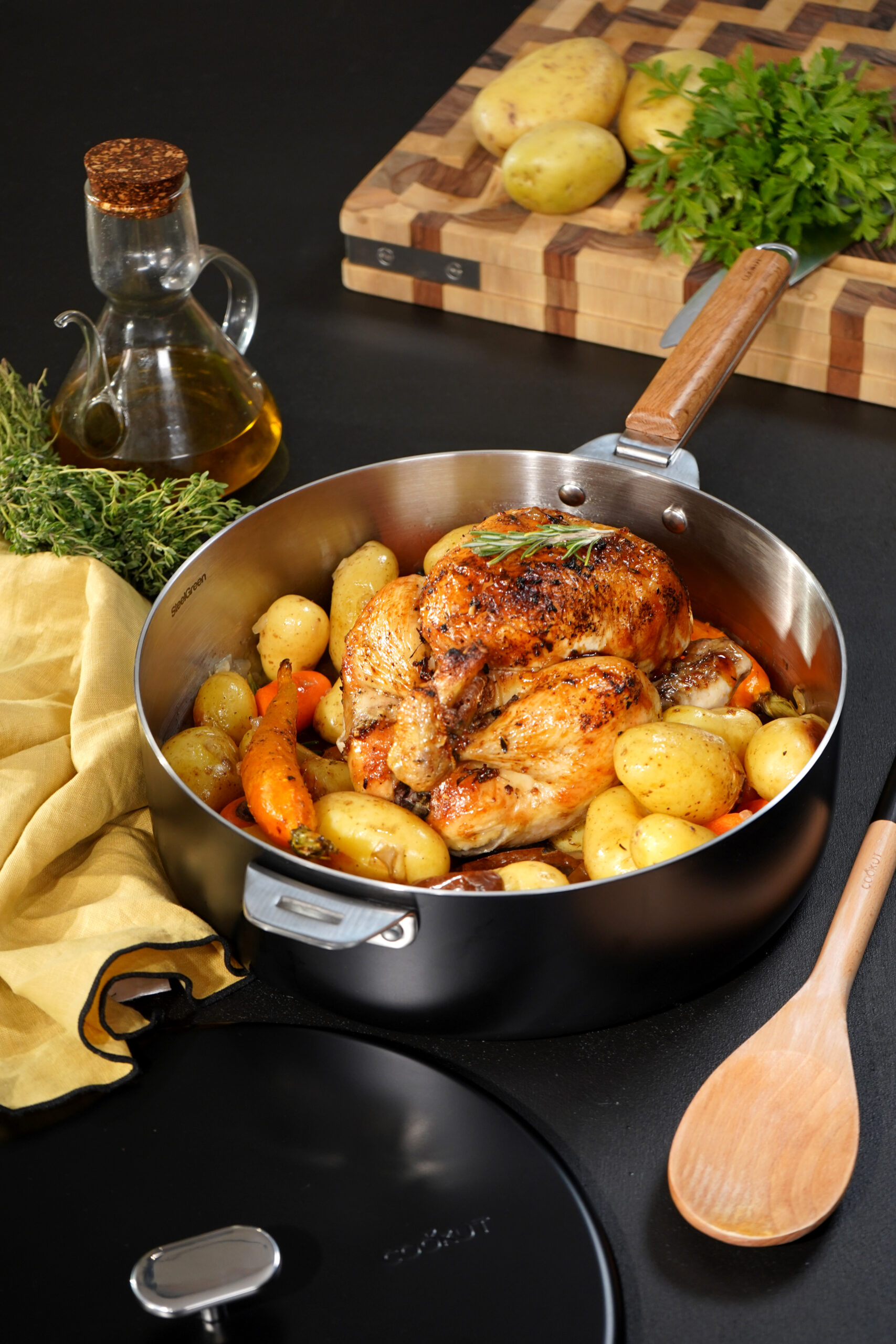 COOK'UT - Sauteuse et couvercle Ø28cm "La Merveilleuse - Graphite"