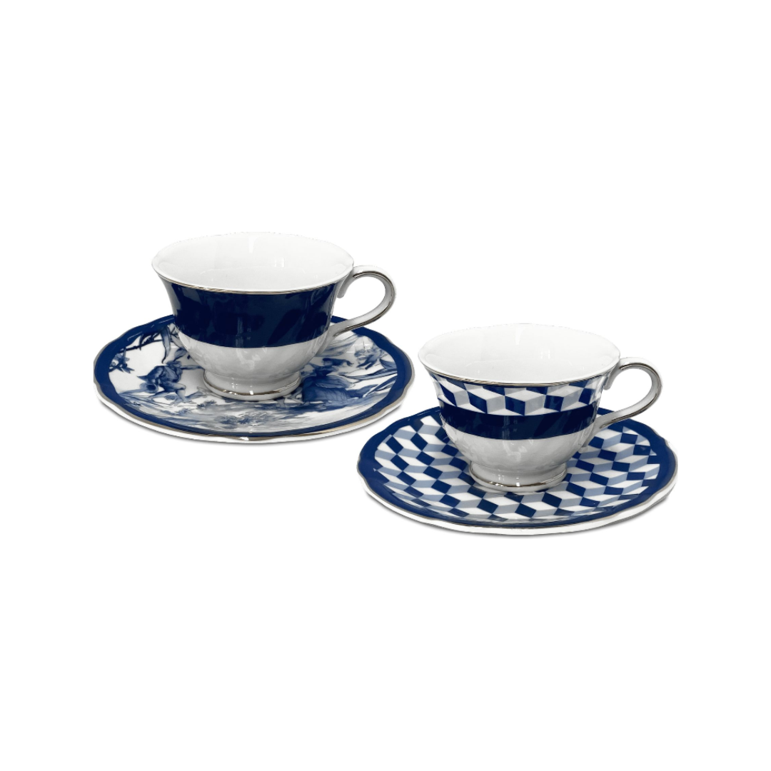 Baci Milano - Lot de 2 paires de tasses à thé "Versailles"