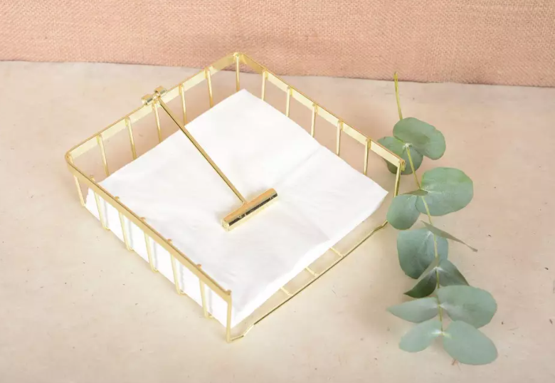 Porte-serviettes doré