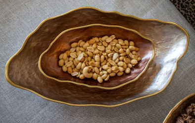 Coupelle ovale marron